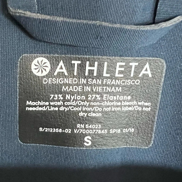 ATHLETA Stellar Moto Zip Technical Jacket Navy Blue Casual Women’s Small - Picture 9 of 12